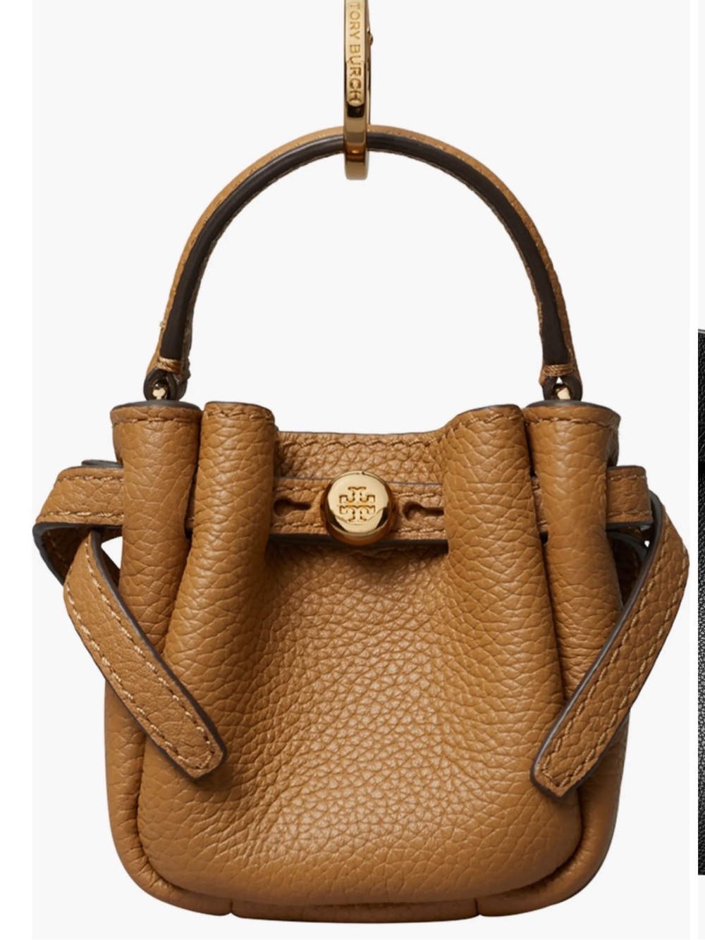 Tory Burch Small Pebbled Leather Tony bag charm